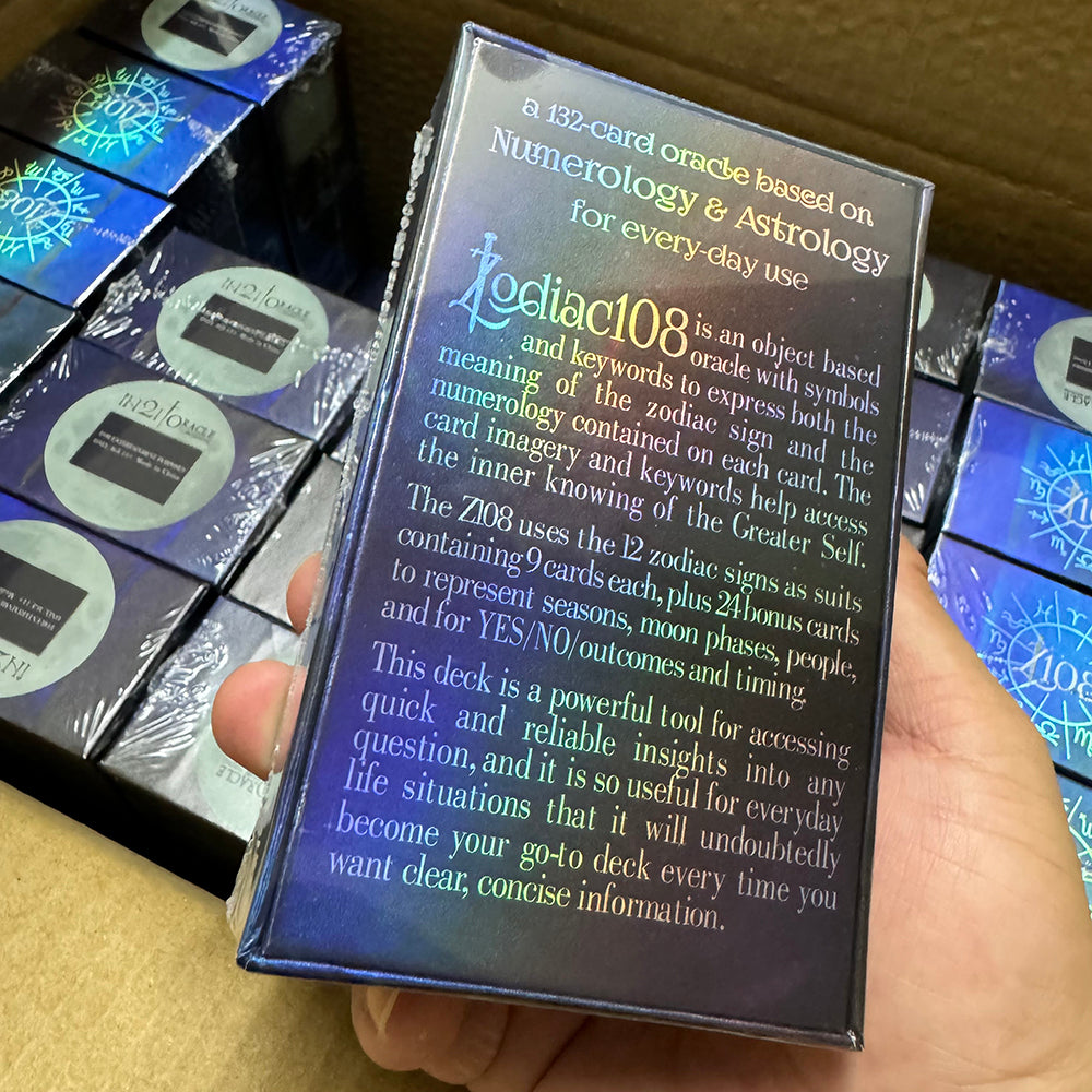 The iN2IT Zodiac 108 Oracle Deck w/Keywords 132 Oracle Cards Object Based Astrology Numerology Tarot Deck Ready Any Situation