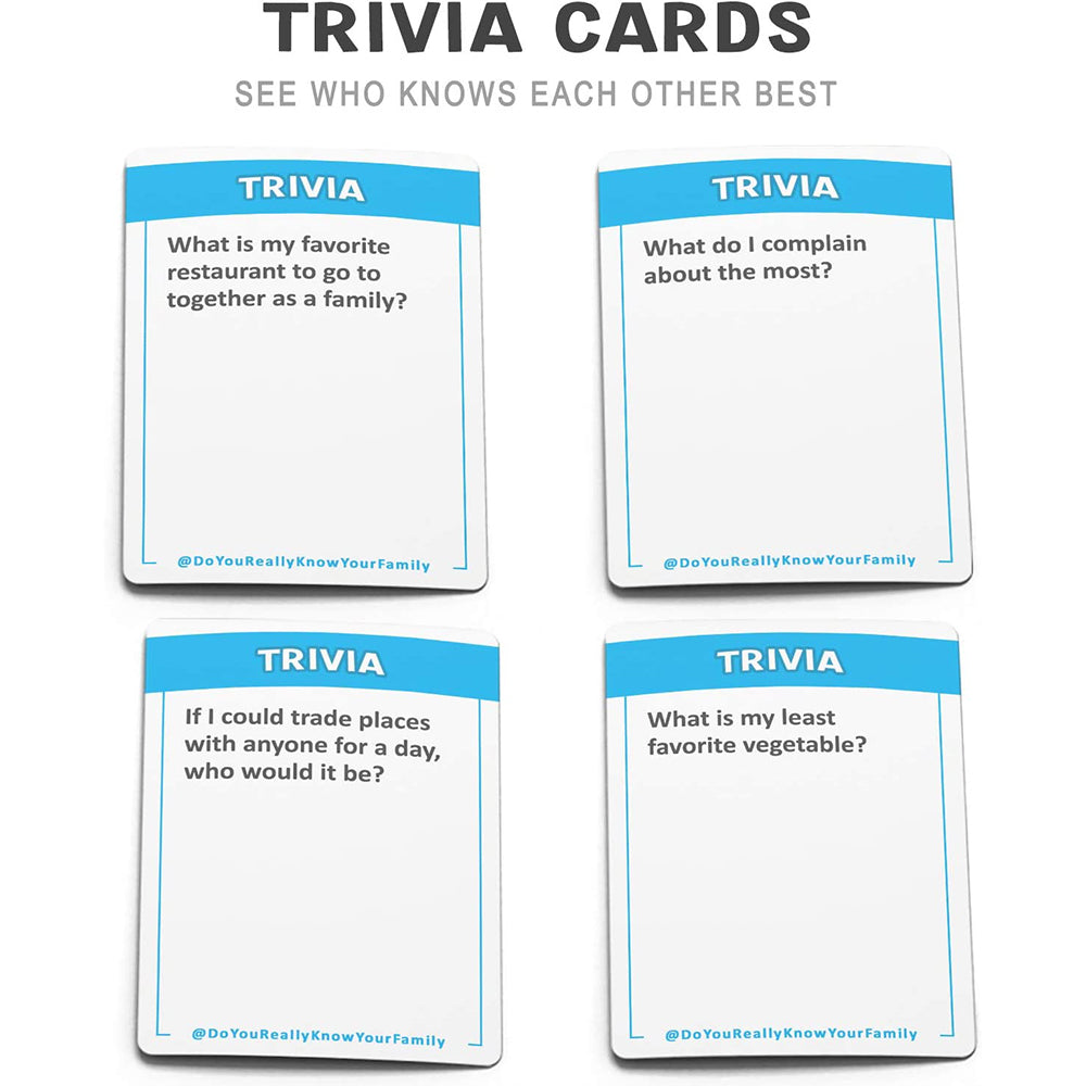 Do You Really Know Your Family Card Game A Fun Family Board Game Filled with Conversation Starters and Challenges Great for Kids Teens and Adults