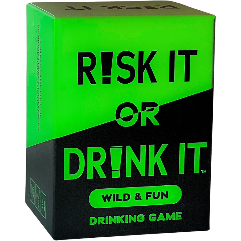 Risk It or Drink It Fun Drinking Game for Pregame, Game Night, College - 150 Hilarious Dares, Funny Challenges and Questions - Party Game Gift, Cards for Parties