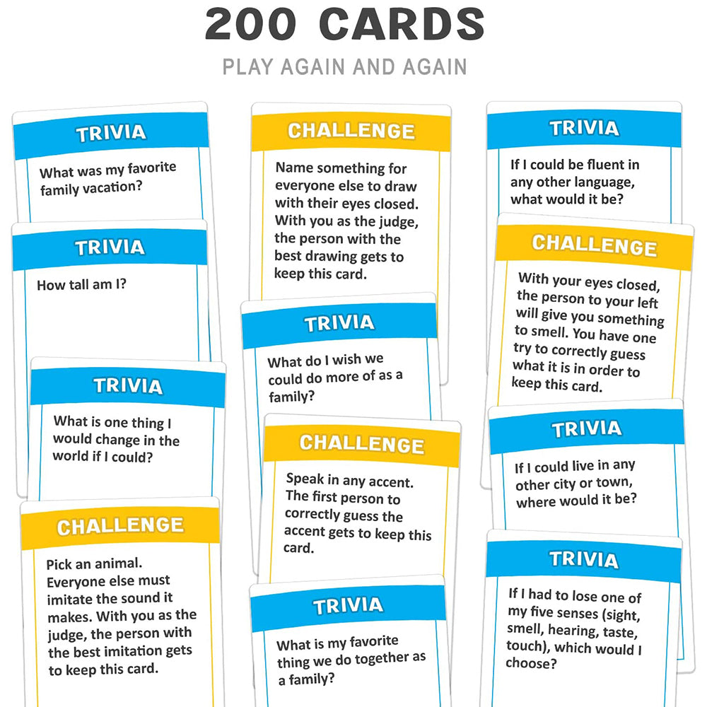 Do You Really Know Your Family Card Game A Fun Family Board Game Filled with Conversation Starters and Challenges Great for Kids Teens and Adults