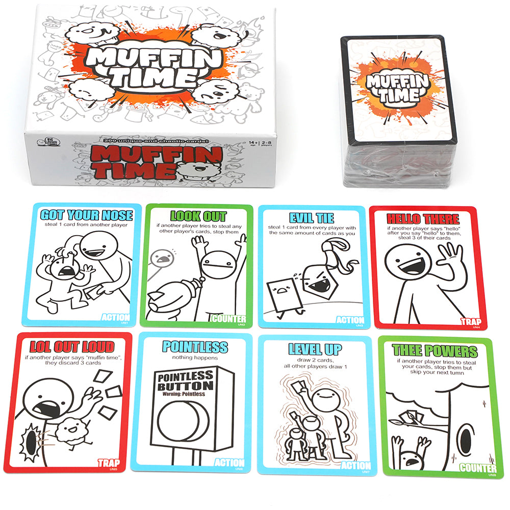 Muffin Time A Very Random Card Game Party Game Game Night 200pcs Unique Cards Quick To Play For Ages 14+ Suitable For 2 To 8 Players