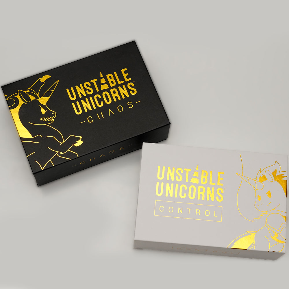 In stock Unstable Unicorns Base Deck - Chaos Base Game Control & Chaos (including the holographic Nightmare Unicorn card)