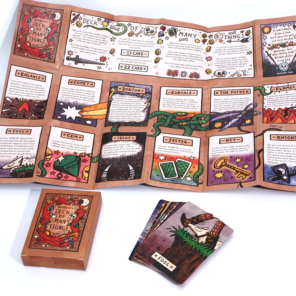 Deck of Many Things playing cards for 5e games