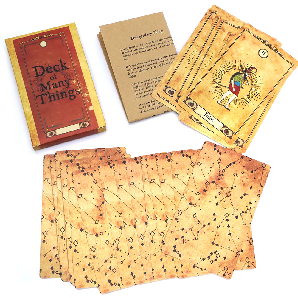 Deck of Many Things RolePlaying Card Set Fantasy Artwork with Character Cards and Instruction Sheets for Dungeons and Dragons and Tabletop Gaming