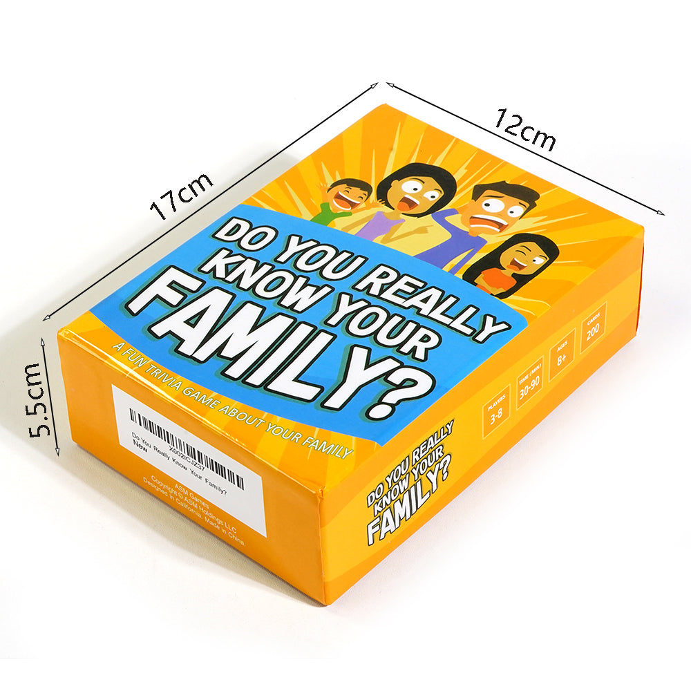 Do You Really Know Your Family Card Game A Fun Family Board Game Filled with Conversation Starters and Challenges Great for Kids Teens and Adults