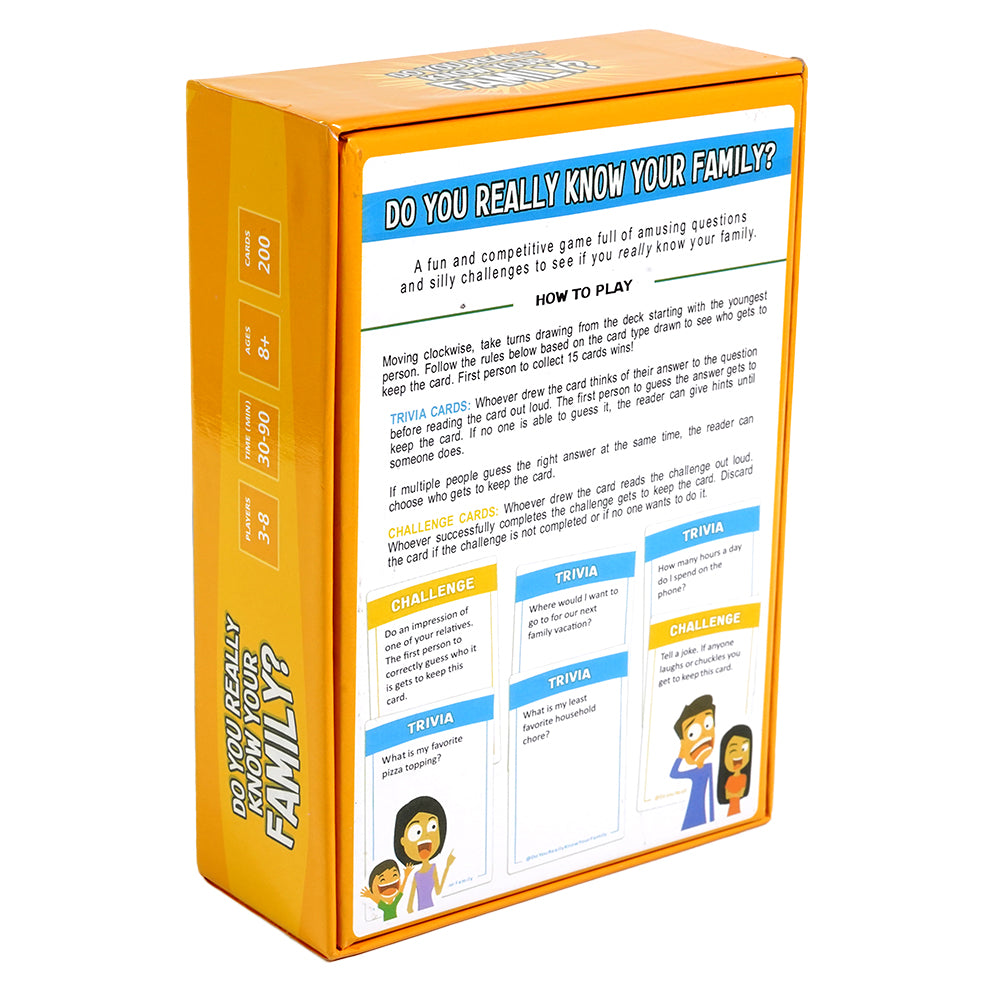 Do You Really Know Your Family Card Game A Fun Family Board Game Filled with Conversation Starters and Challenges Great for Kids Teens and Adults