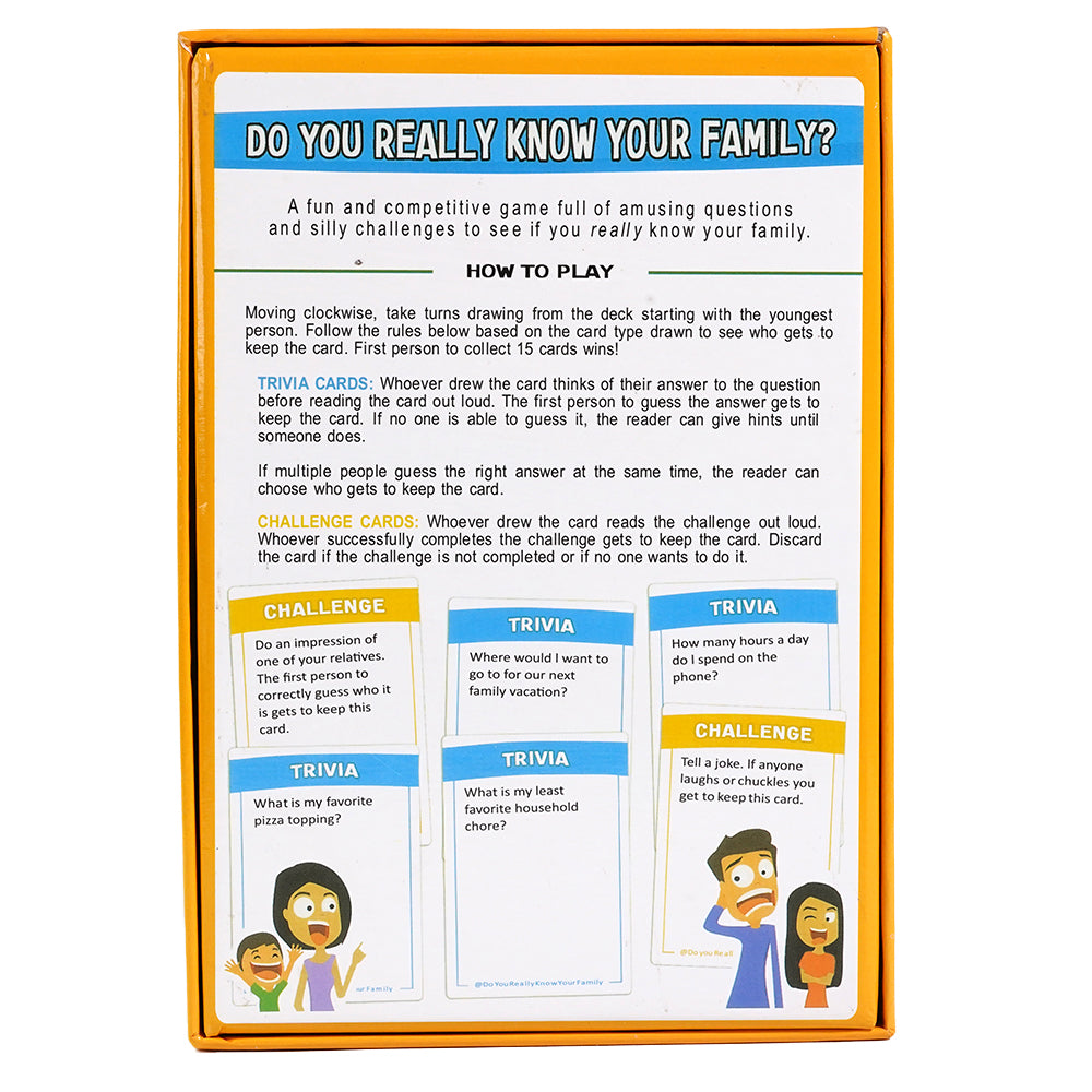 Do You Really Know Your Family Card Game A Fun Family Board Game Filled with Conversation Starters and Challenges Great for Kids Teens and Adults