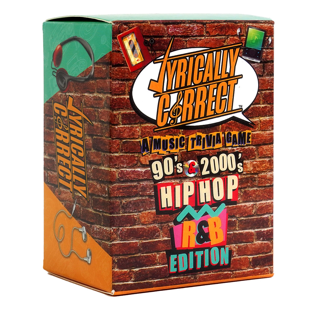 Lyrically Correct 90's and 2000's Hip Hop and R & B Music Trivia Card Game Multi-Generational Family Gatherings, Adult Game Night and Fun Trivia