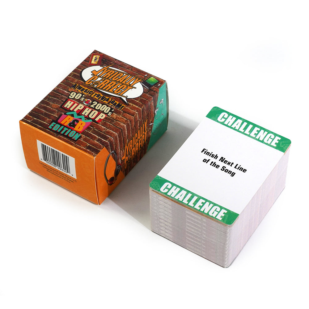Lyrically Correct 90's and 2000's Hip Hop and R & B Music Trivia Card Game Multi-Generational Family Gatherings, Adult Game Night and Fun Trivia
