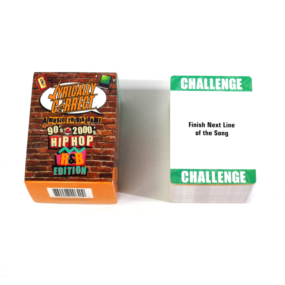 Lyrically Correct 90's and 2000's Hip Hop and R & B Music Trivia Card Game Multi-Generational Family Gatherings, Adult Game Night and Fun Trivia