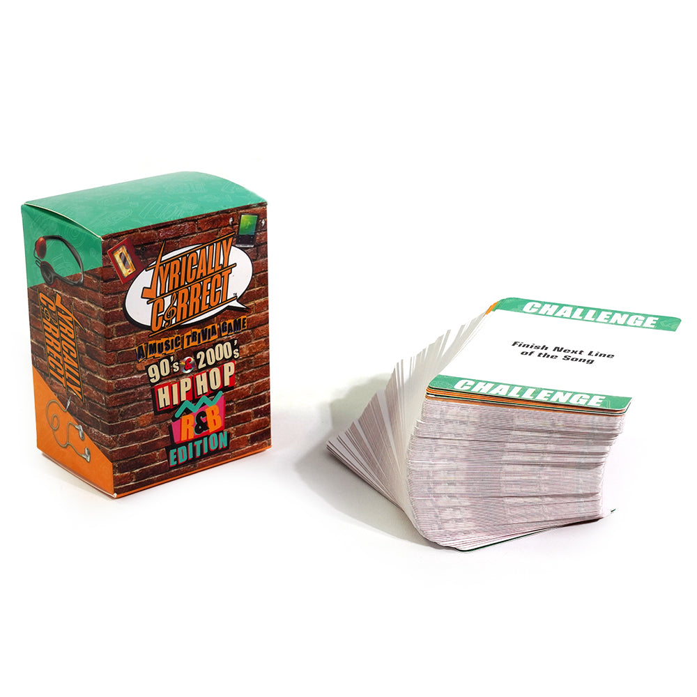 Lyrically Correct 90's and 2000's Hip Hop and R & B Music Trivia Card Game Multi-Generational Family Gatherings, Adult Game Night and Fun Trivia