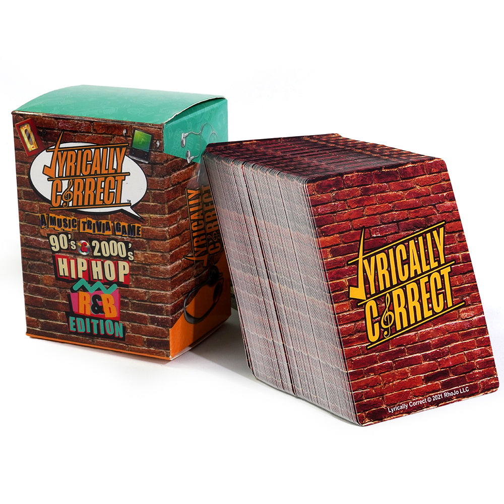 Lyrically Correct 90's and 2000's Hip Hop and R & B Music Trivia Card Game Multi-Generational Family Gatherings, Adult Game Night and Fun Trivia
