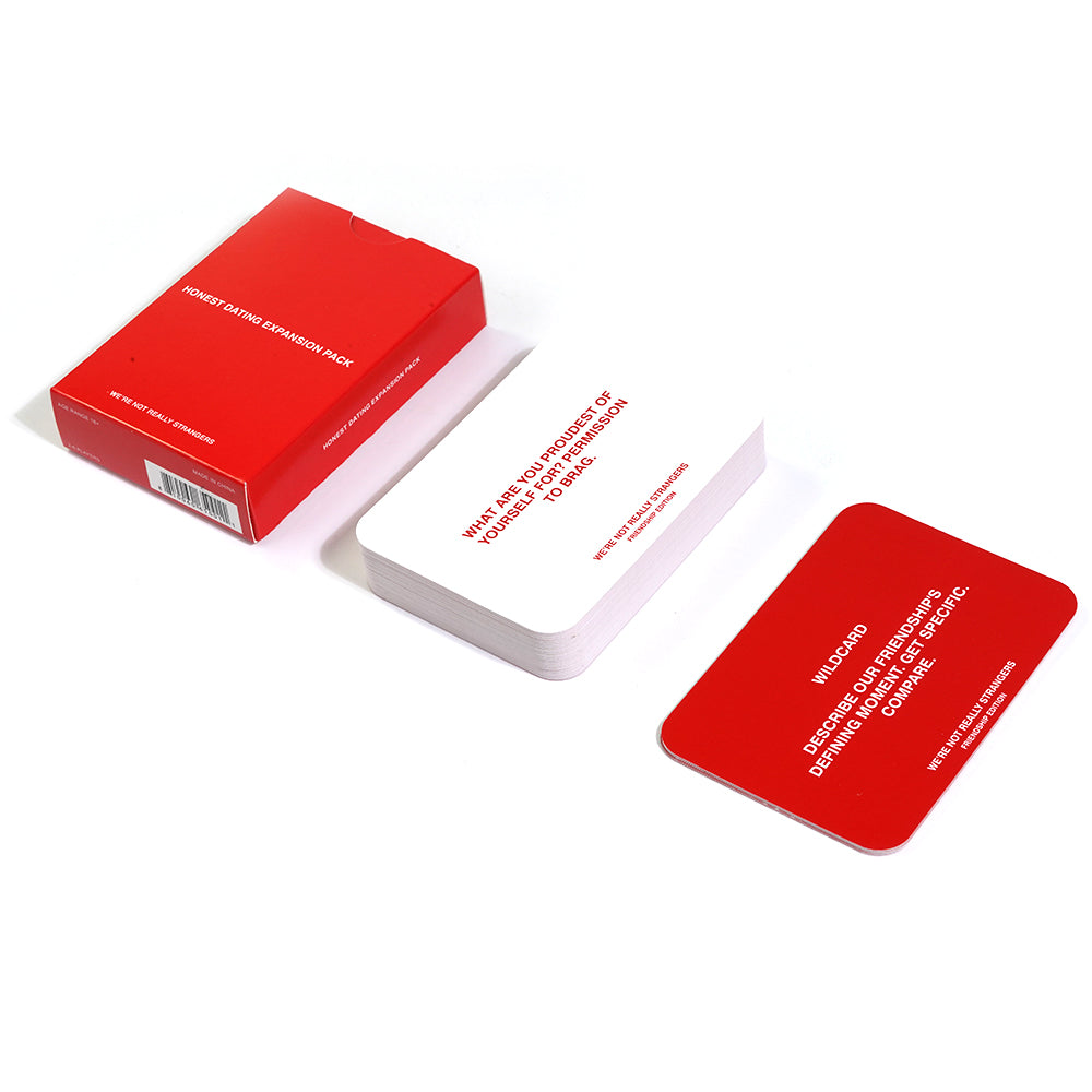 WE'RE NOT REALLY STRANGERS Honest Dating Expansion Pack Card Game - 50 Cards & Wild Cards, Fun Adult Party Game for 2-6 Players, Ages 18+, Strengthens Relationships