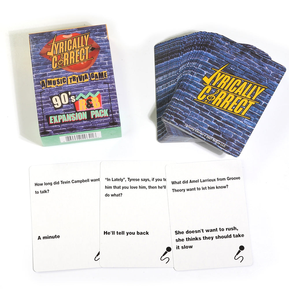 90's Expansion Pack Music Trivia Card Game Multi Generational Family Gatherings Adult Game Night and 80pcs Fun Playing Card Game