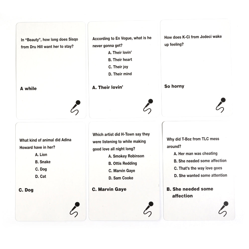 90's Expansion Pack Music Trivia Card Game Multi Generational Family Gatherings Adult Game Night and 80pcs Fun Playing Card Game