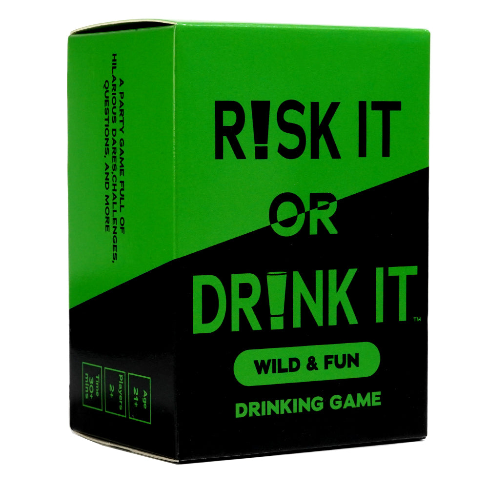 Risk It or Drink It Fun Drinking Game for Pregame, Game Night, College - 150 Hilarious Dares, Funny Challenges and Questions - Party Game Gift, Cards for Parties