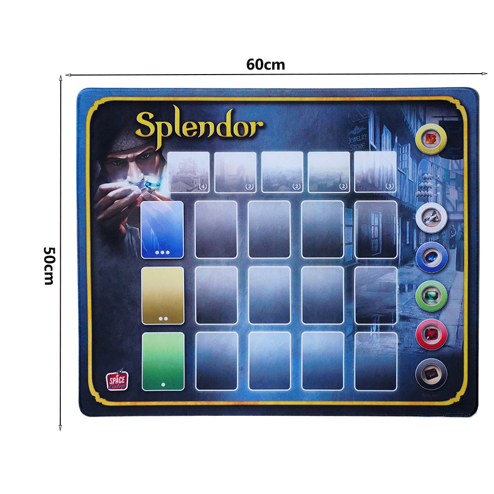 Splendor Board Game Playmat Map Mat Board Game Accessories Mat Large Original Large Size 60cmx50cm Rubber Table Mat HD Map