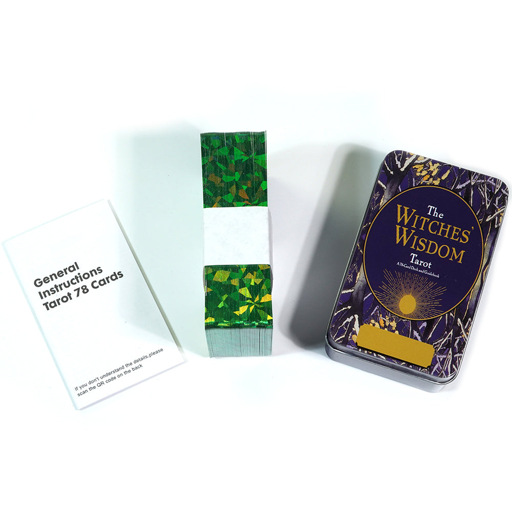 Card The Witches' Wisdom Tarot Tin Storage Box MetalCards Fortune Telling Board Game Cards Divination Tools Party Playing Fate