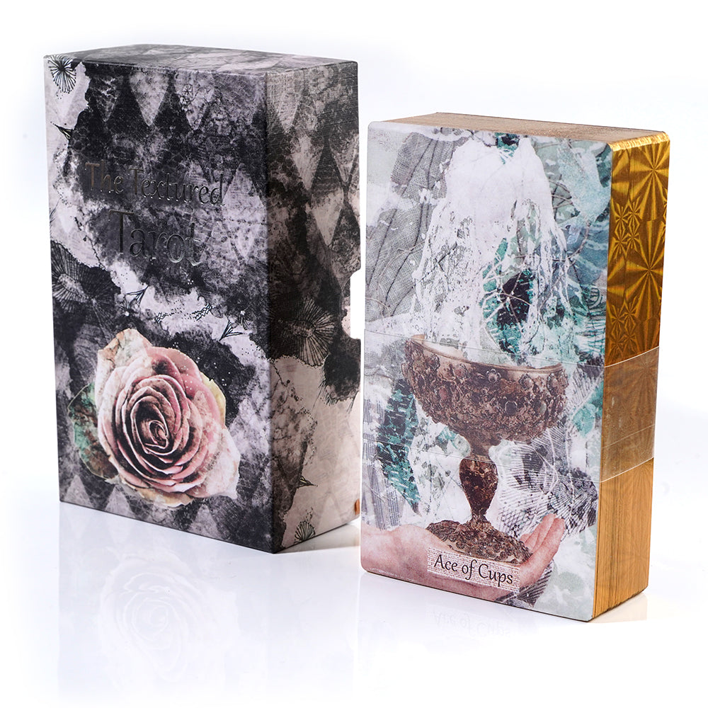 The Textured Tarot 78 Card Tarot Deck With Booklet Gilded Edge Origin Size 12x7 Size Standard 78 Cards And Is Fully Illustrated