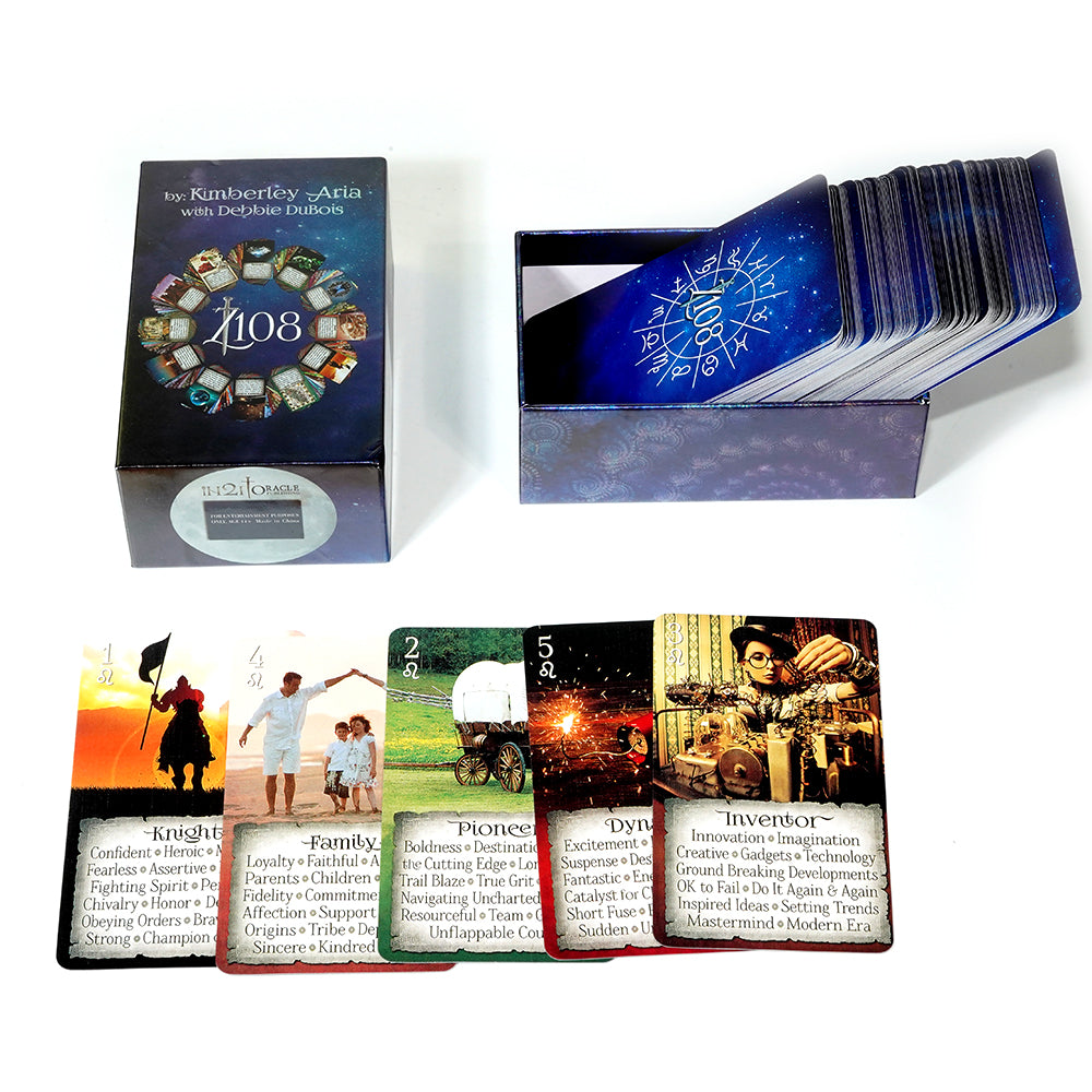The iN2IT Zodiac 108 Oracle Deck w/Keywords 132 Oracle Cards Object Based Astrology Numerology Tarot Deck Ready Any Situation