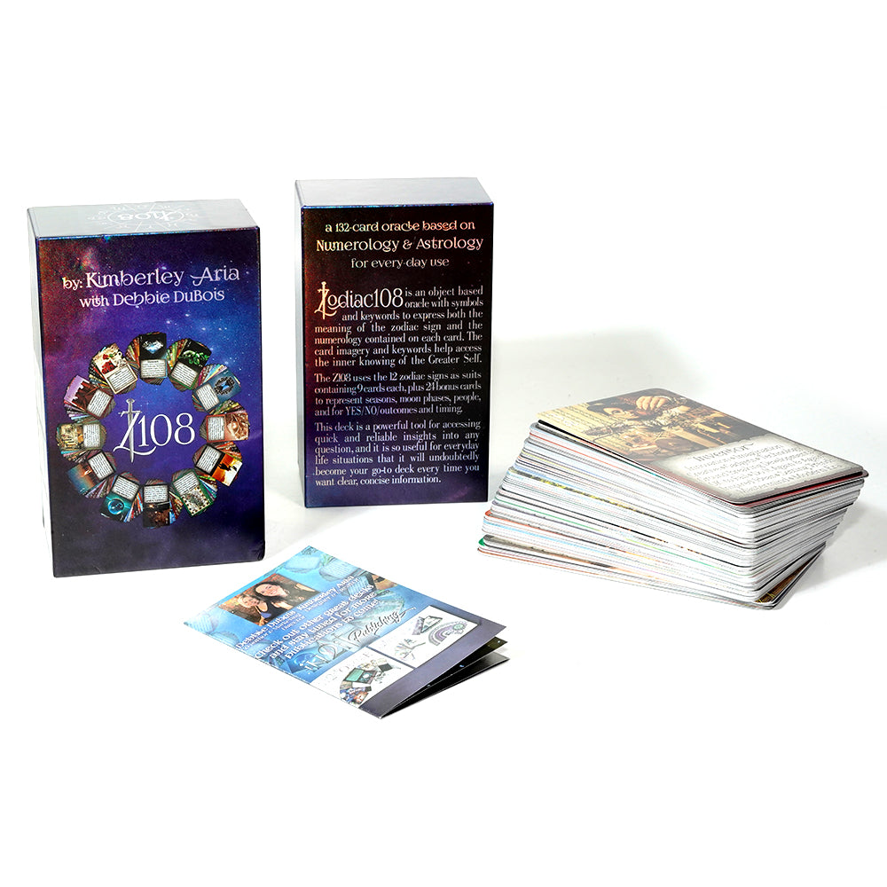 The iN2IT Zodiac 108 Oracle Deck w/Keywords 132 Oracle Cards Object Based Astrology Numerology Tarot Deck Ready Any Situation