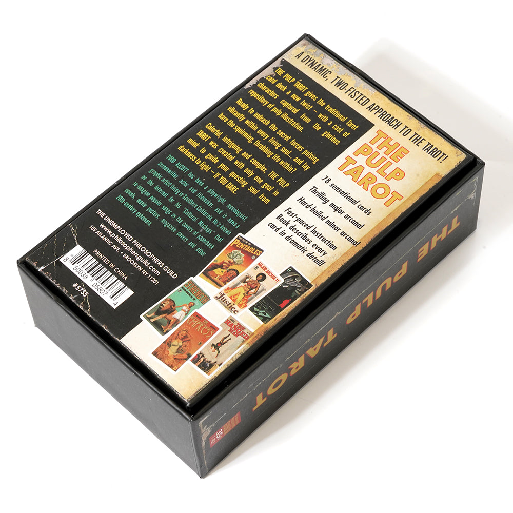 Hardcover The Pulp Tarot Card Deck Gilt Edge 78 Cards with Booklet Gilt Edge 12x7cm Standard Size