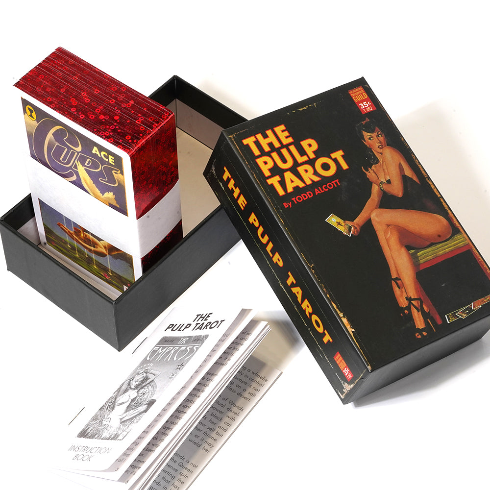 Hardcover The Pulp Tarot Card Deck Gilt Edge 78 Cards with Booklet Gilt Edge 12x7cm Standard Size