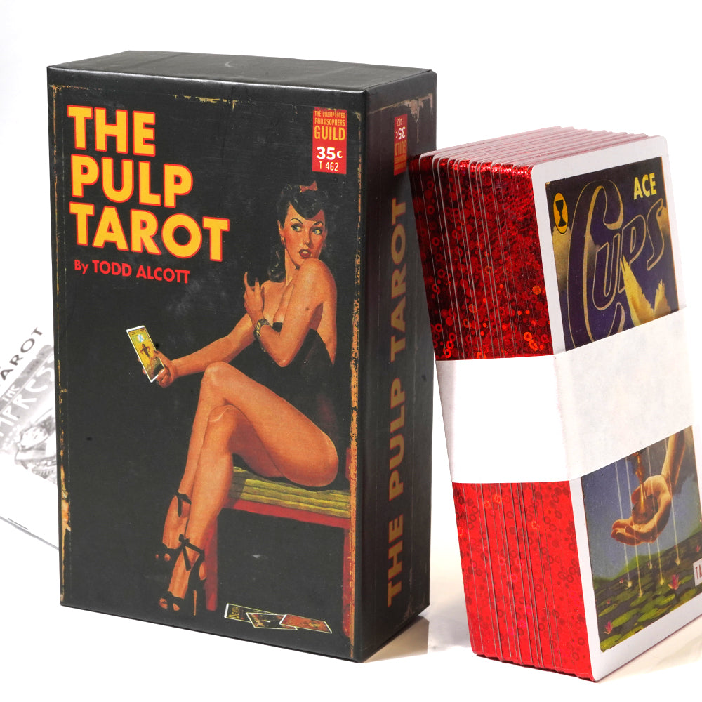 Hardcover The Pulp Tarot Card Deck Gilt Edge 78 Cards with Booklet Gilt Edge 12x7cm Standard Size