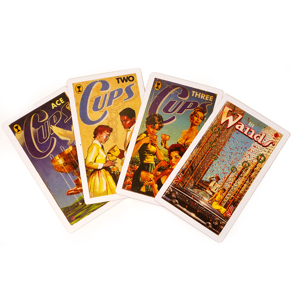 Hardcover The Pulp Tarot Card Deck Gilt Edge 78 Cards with Booklet Gilt Edge 12x7cm Standard Size
