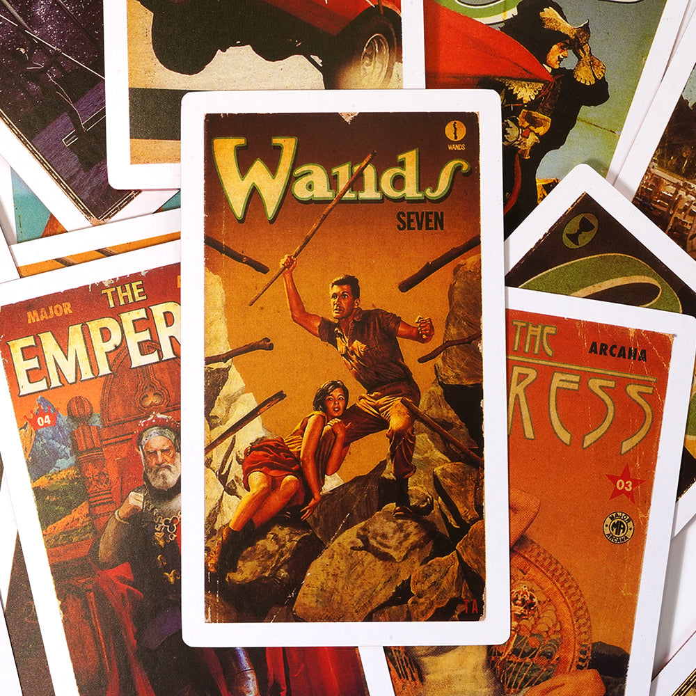 Hardcover The Pulp Tarot Card Deck Gilt Edge 78 Cards with Booklet Gilt Edge 12x7cm Standard Size