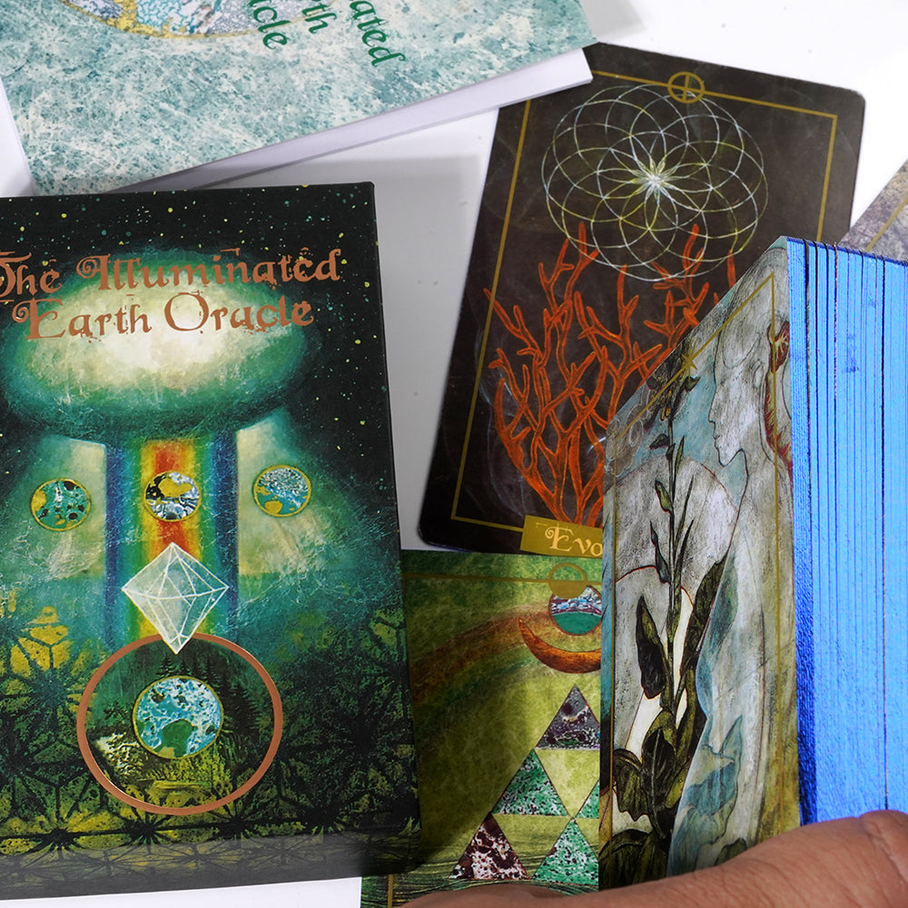 Illuminated Earth Oracle Card Deck, Oracle Deck, Oracle Cards, Tarot Deck, Tarot cards, Divination - TAROT DECK