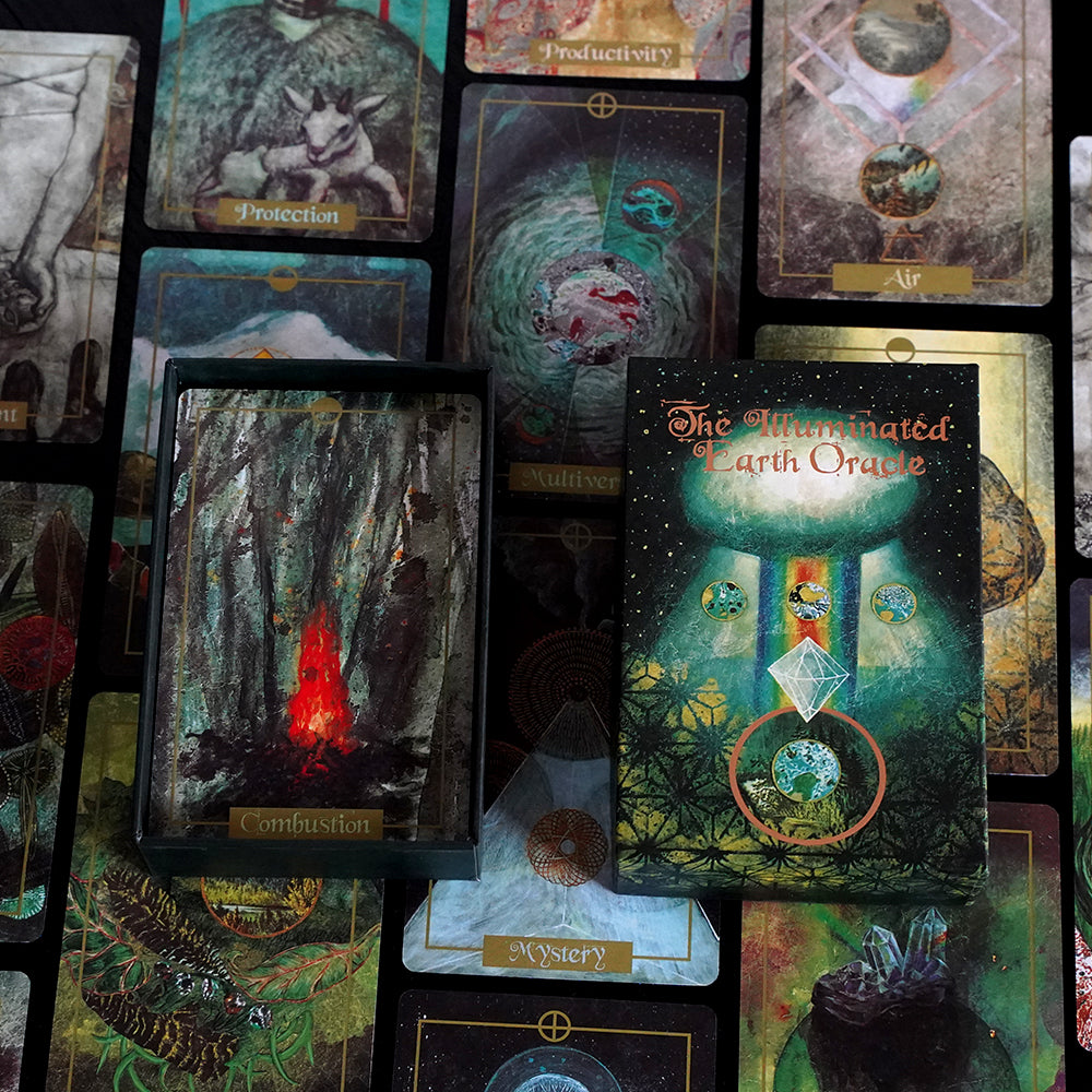 Illuminated Earth Oracle Card Deck, Oracle Deck, Oracle Cards, Tarot Deck, Tarot cards, Divination - TAROT DECK