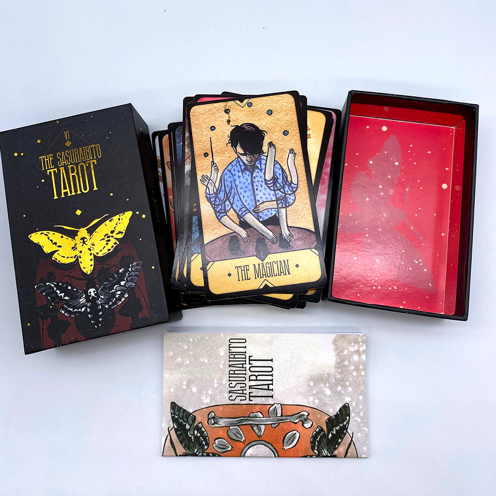 The Sasuraibito Tarot 78 Card Deck And 63-page Guidebook Original Divination Gilt Edge Beautiful Sturdy Lidded Box - TAROT DECK