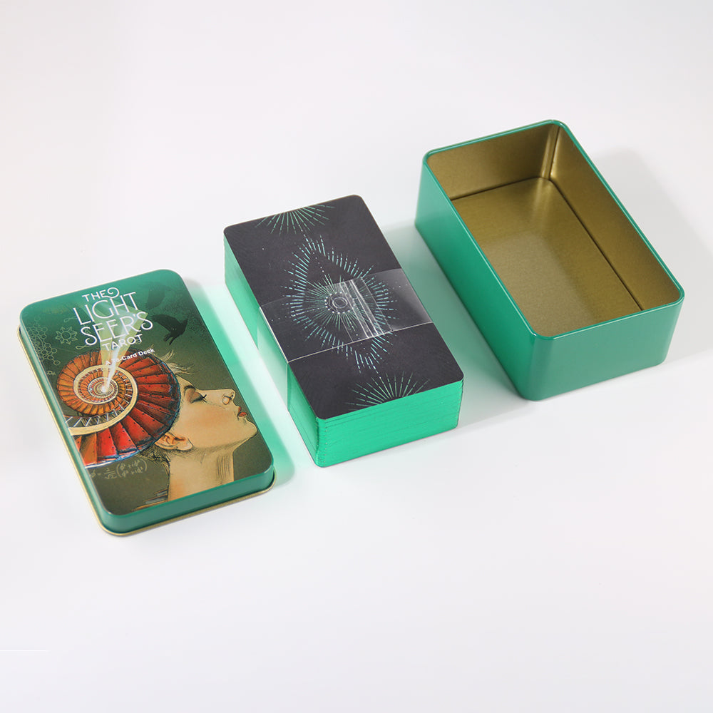 Light Seer's Tarot Metal Box & Tin Box Gold-Plated Edge Process - TAROT DECK