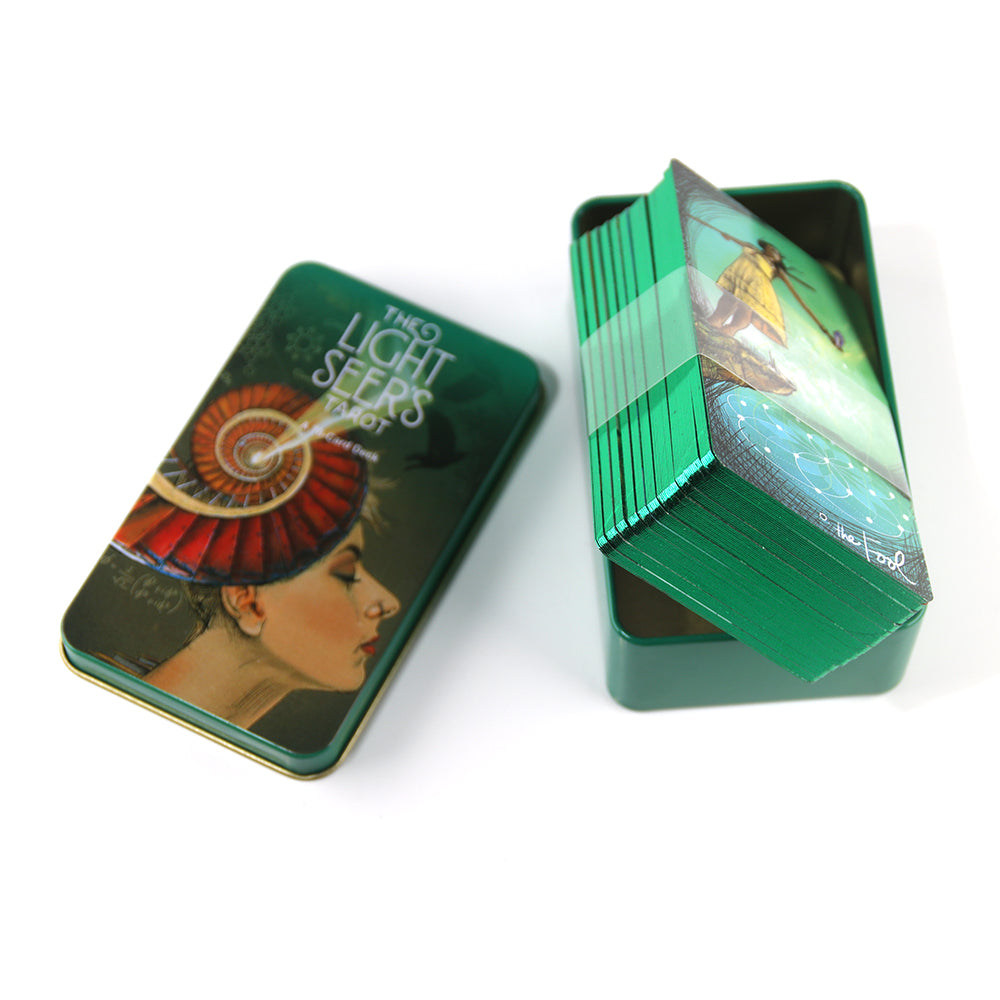 Light Seer's Tarot Metal Box & Tin Box Gold-Plated Edge Process - TAROT DECK