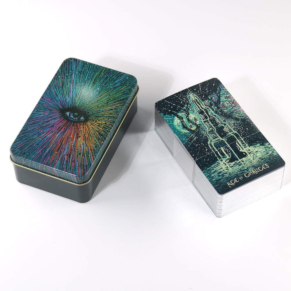 Prisma Visions Tarot Metal Box & Tin Box Gold-Plated Edge Process - TAROT DECK