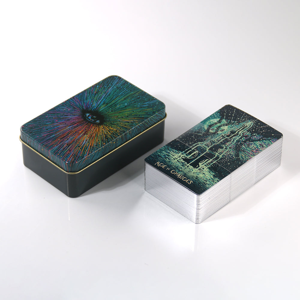 Prisma Visions Tarot Metal Box & Tin Box Gold-Plated Edge Process - TAROT DECK