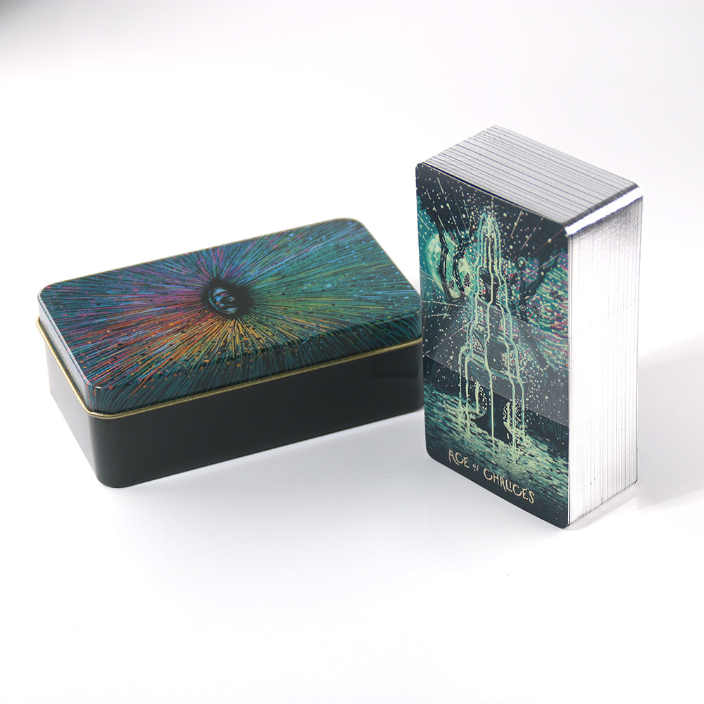 Prisma Visions Tarot Metal Box & Tin Box Gold-Plated Edge Process - TAROT DECK