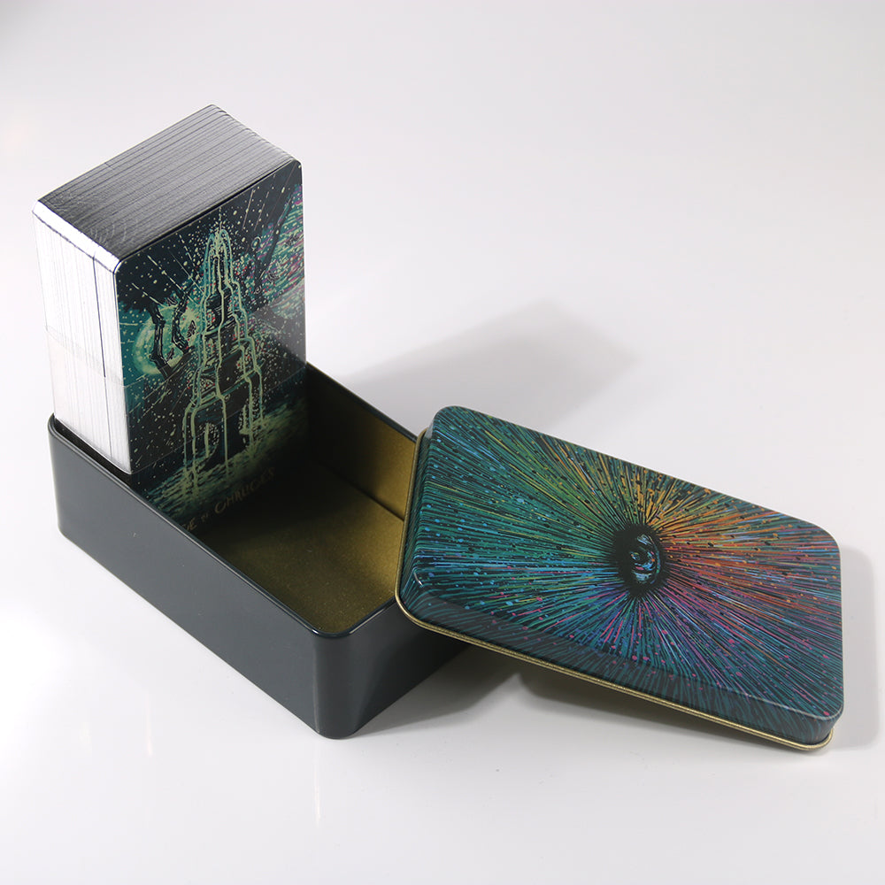 Prisma Visions Tarot Metal Box & Tin Box Gold-Plated Edge Process - TAROT DECK