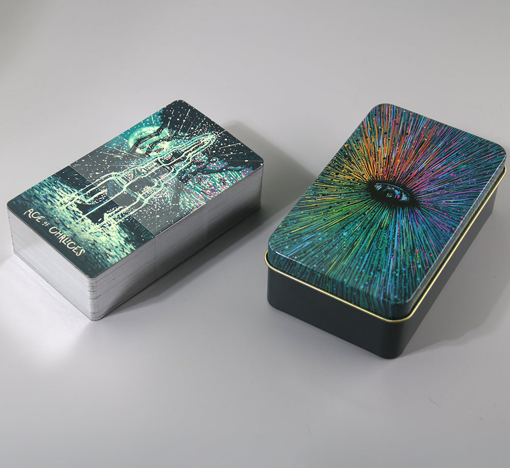Prisma Visions Tarot Metal Box & Tin Box Gold-Plated Edge Process - TAROT DECK