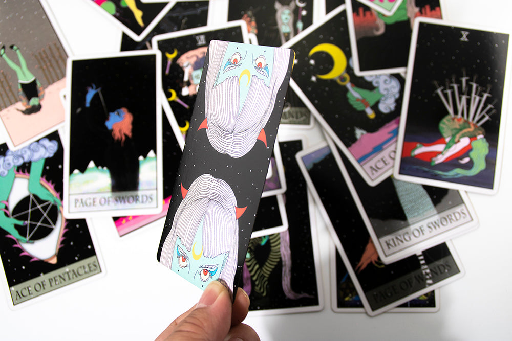 Moon Power Tarot 78 card deck featuring an illustrated Major Arcana and Minor Arcana - TAROT DECK