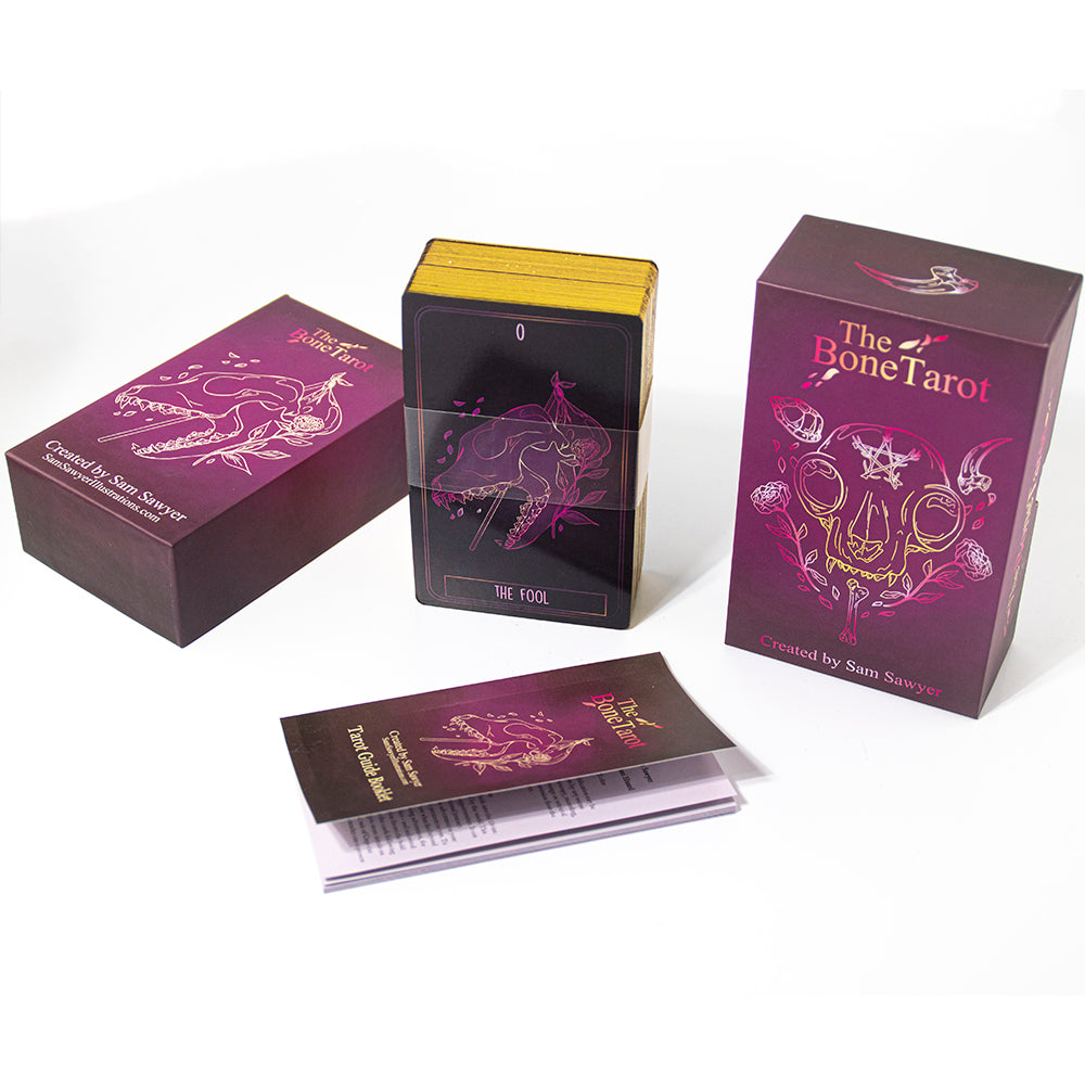 The Bone Tarot Deck, intuitive, divination deck, 78 card tarot - TAROT DECK