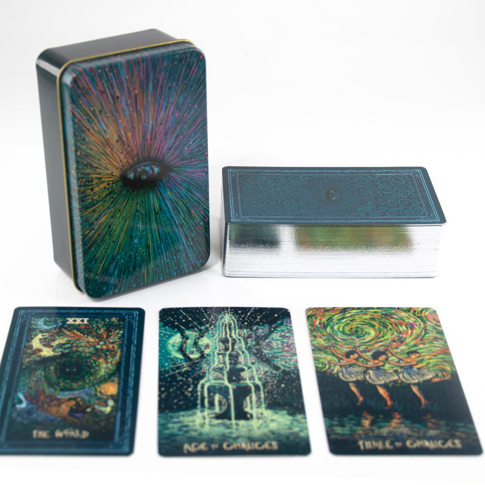 Prisma Visions Tarot Metal Box & Tin Box Gold-Plated Edge Process - TAROT DECK