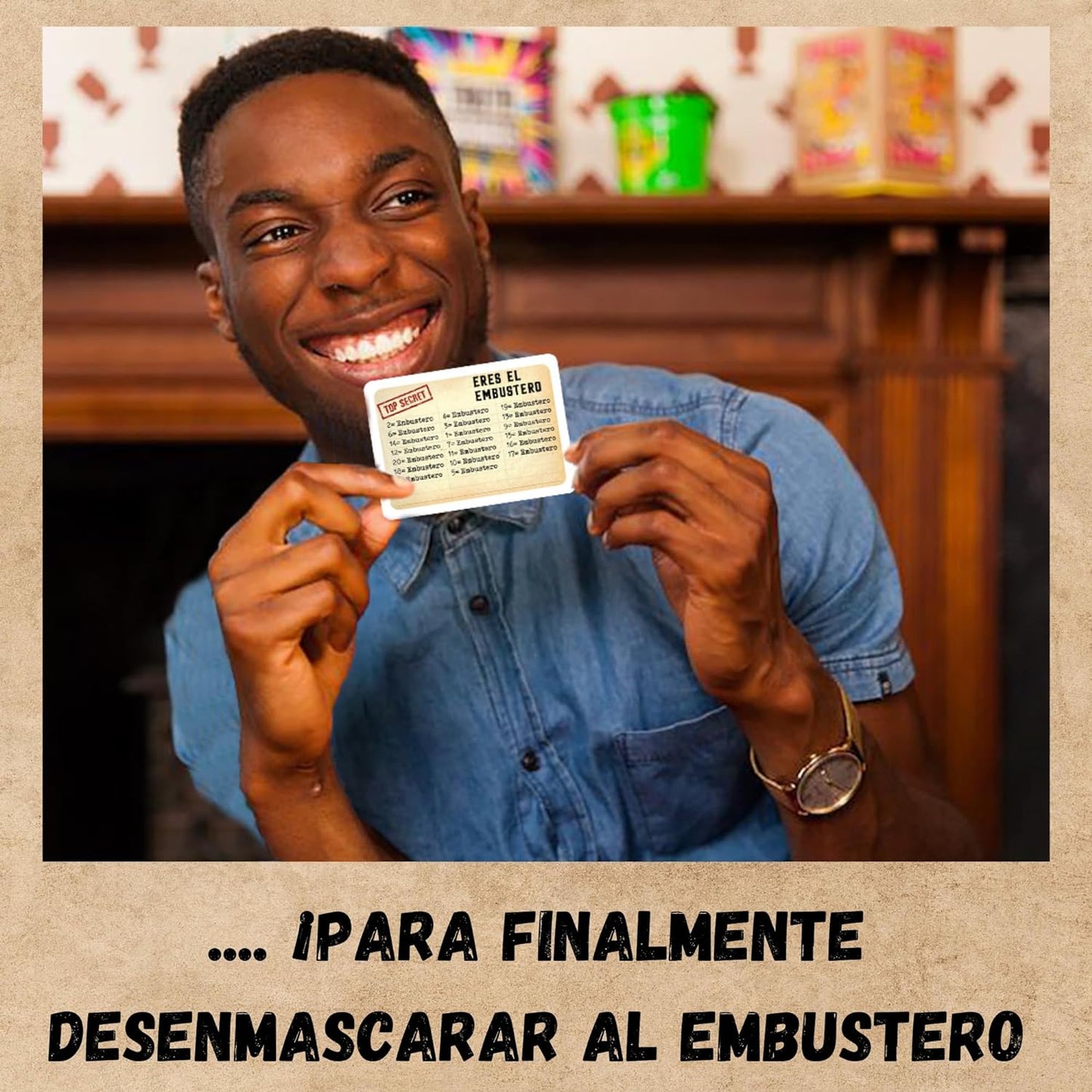 El Embustero - ¿Conseguirás desenmascararlo? ¡Faroles, Creatividad, Juegos de Palabras y sospechas! Juego de Mesa - Familiar, Adultos y Chicos