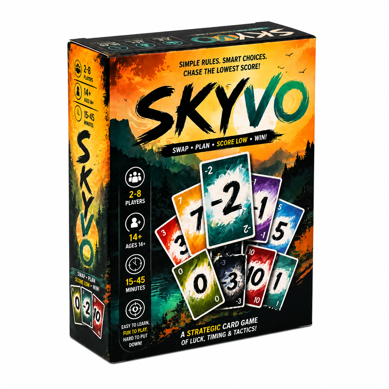 Strategic Number Matching Card Game Fast Paced Score Reduction Gameplay Swap Reveal And Eliminate Cards Family Party Tabletop Game Brain Training Luck And Strategy Challenge