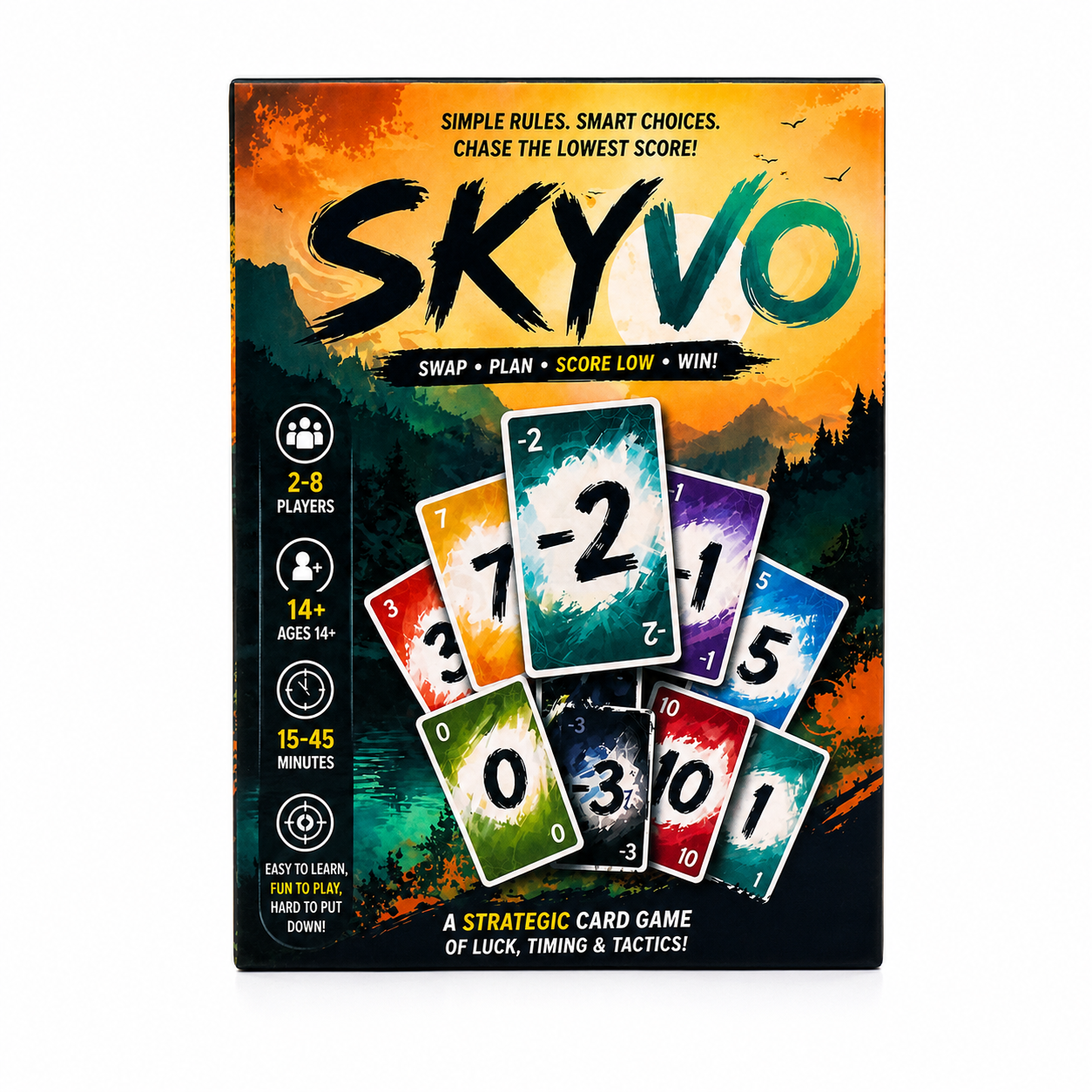 Strategic Number Matching Card Game Fast Paced Score Reduction Gameplay Swap Reveal And Eliminate Cards Family Party Tabletop Game Brain Training Luck And Strategy Challenge