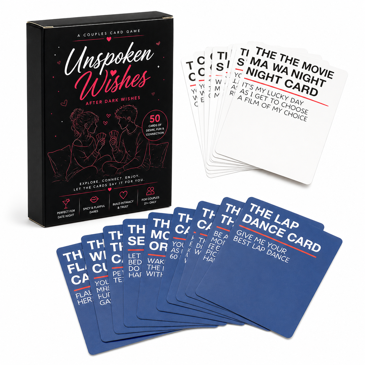 Unspoken Wishes Couples Card Game After Dark Wishes Intimacy Building Romantic Connection Game Spicy And Playful Dare Cards Relationship Bonding Deep Conversation Starters Date Night Game