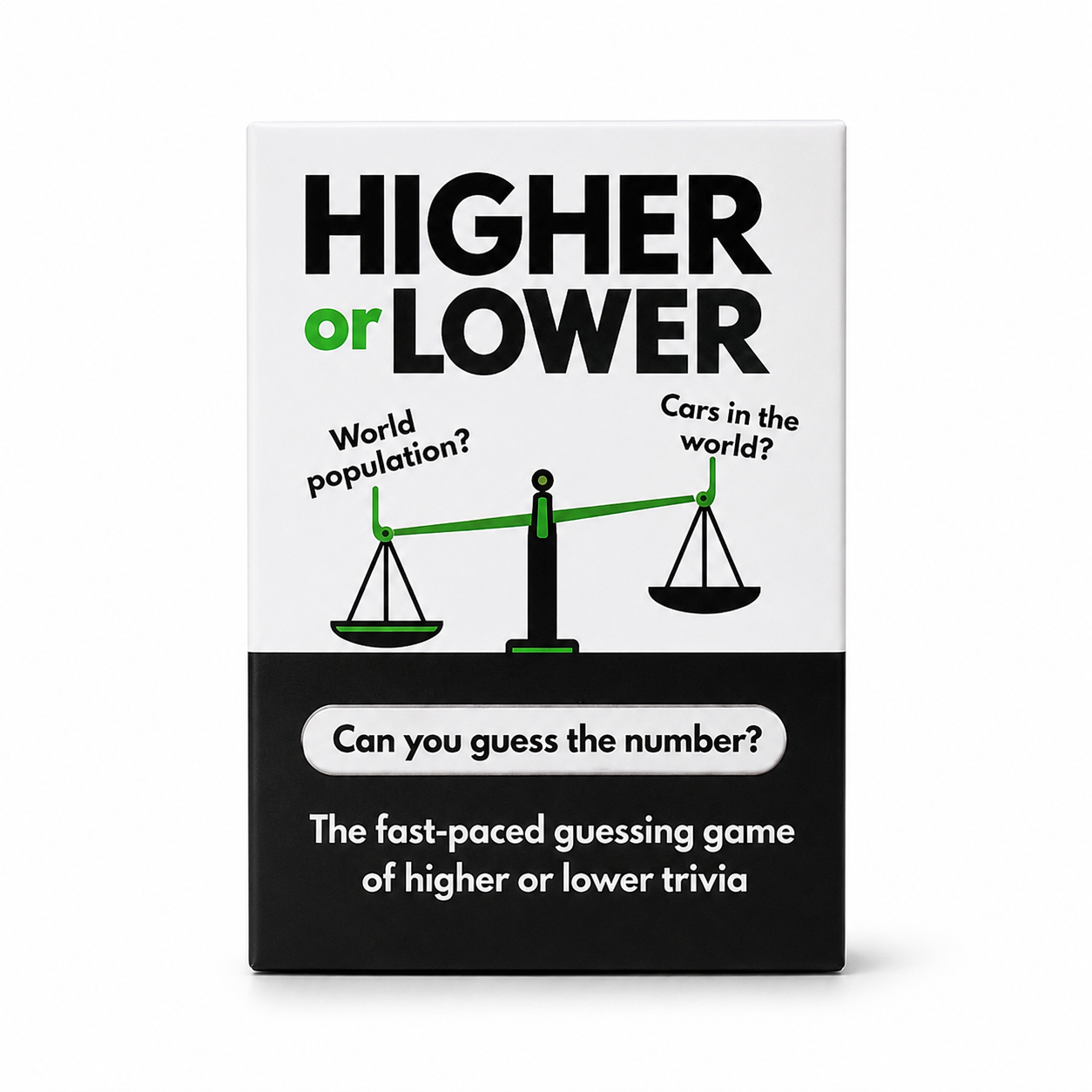 100 pcs cards Higher or Lower Trivia Card Game Fast Paced Guessing Game With Question Cards Compare Facts Knowledge Challenge Travel Friendly Party Game Family Game Night Educational Quiz Card Game