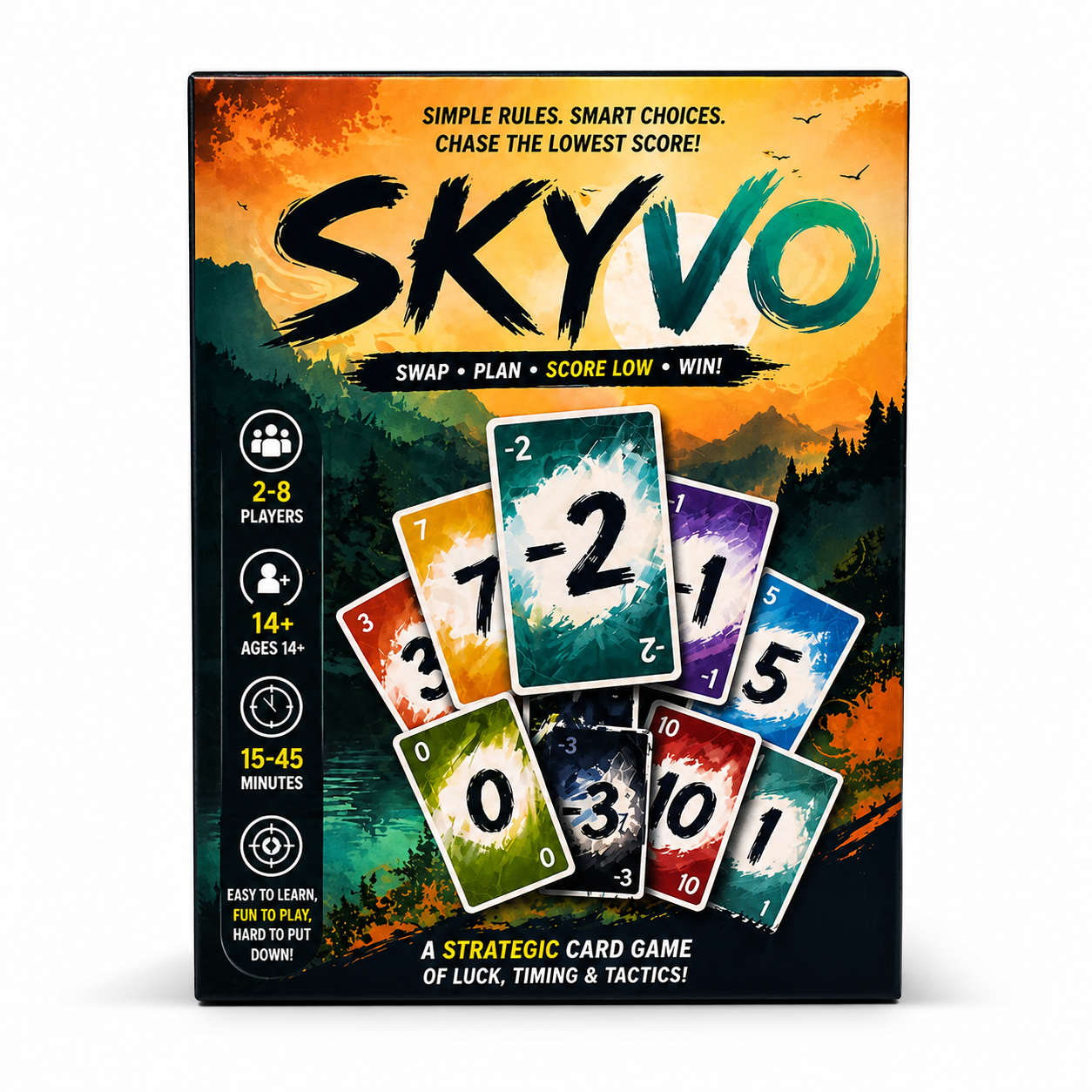 Strategic Number Matching Card Game Fast Paced Score Reduction Gameplay Swap Reveal And Eliminate Cards Family Party Tabletop Game Brain Training Luck And Strategy Challenge