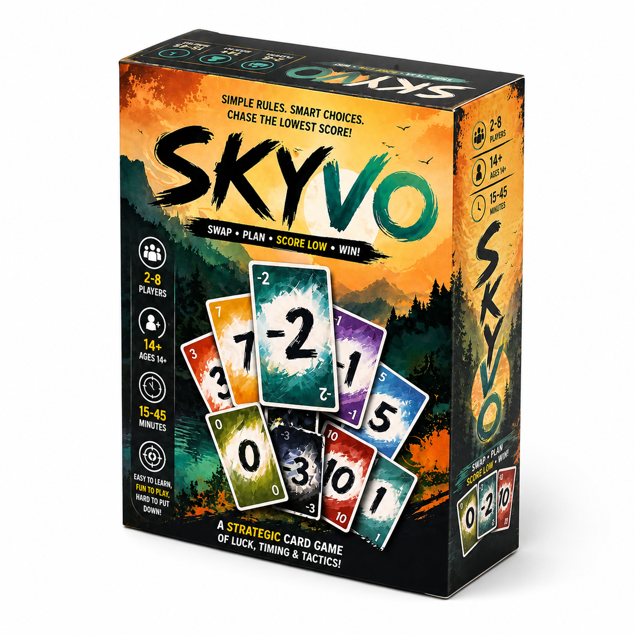 Strategic Number Matching Card Game Fast Paced Score Reduction Gameplay Swap Reveal And Eliminate Cards Family Party Tabletop Game Brain Training Luck And Strategy Challenge